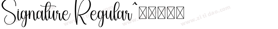 Signature Regular字体转换